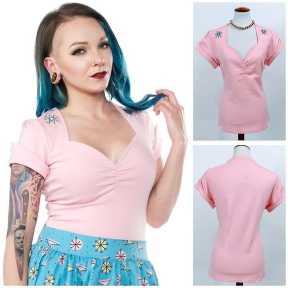 Sourpuss Tops - NWT Sourpuss Sputnik Honey Top in Pink